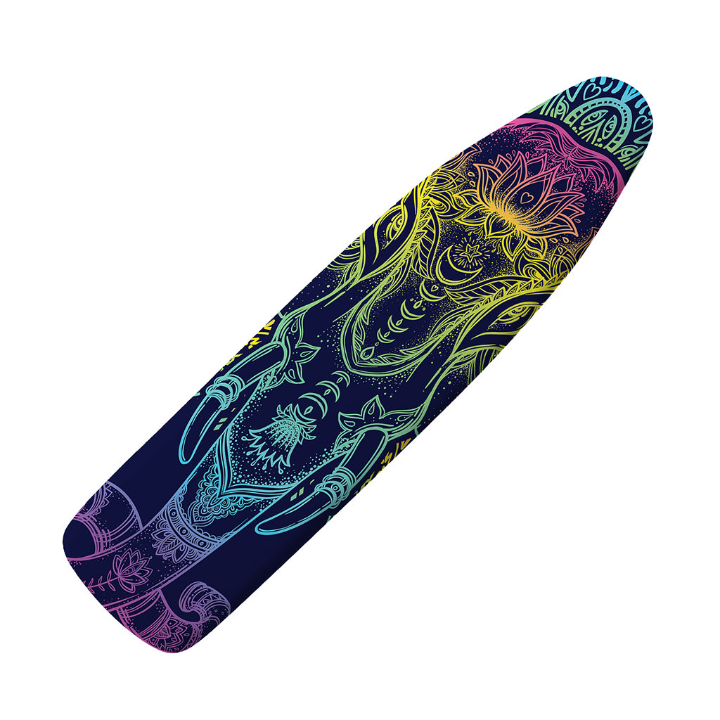 Rainbow Indian Elephant Print Ironing Board Cover