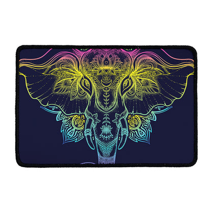 Rainbow Indian Elephant Print Kitchen Mat
