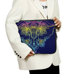 Rainbow Indian Elephant Print Laptop Sleeve