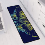 Rainbow Indian Elephant Print Long Kitchen Mat