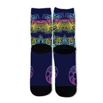 Rainbow Indian Elephant Print Long Socks