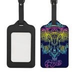 Rainbow Indian Elephant Print Luggage Tag