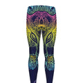 Rainbow Indian Elephant Print Men's Leggings