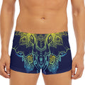 Rainbow Indian Elephant Print Men's Short Boxer Briefs