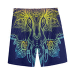 Rainbow Indian Elephant Print Men's Sports Shorts