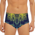 Rainbow Indian Elephant Print Men's Triangle Swim Briefs