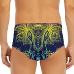 Rainbow Indian Elephant Print Men's Triangle Swim Briefs