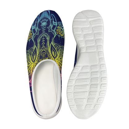 Rainbow Indian Elephant Print Mesh Casual Shoes