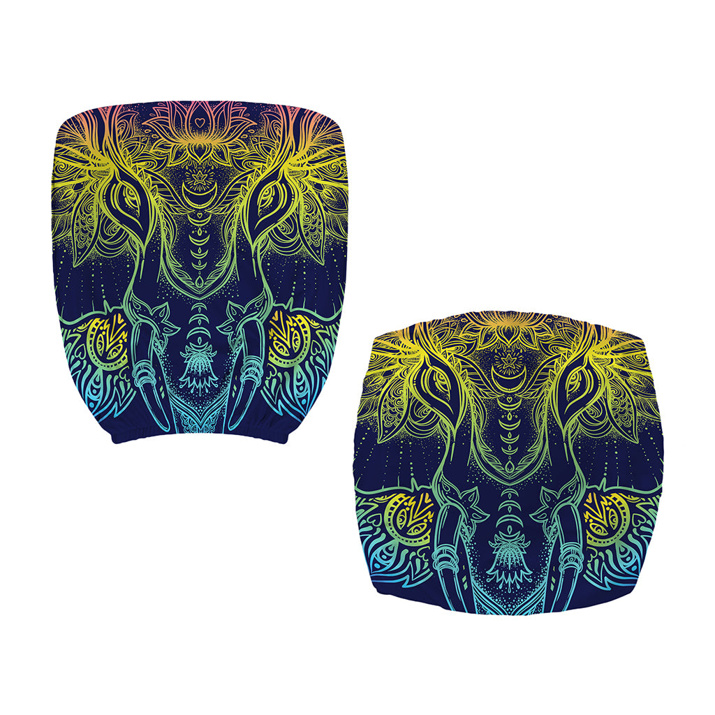 Rainbow Indian Elephant Print Office Chair Cover