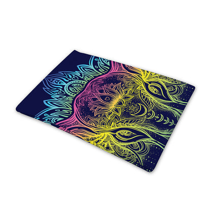 Rainbow Indian Elephant Print Pet Cooling Mat Cover