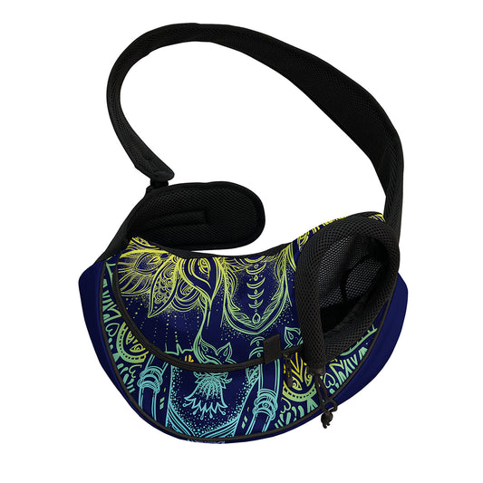 Rainbow Indian Elephant Print Pet Sling Carrier