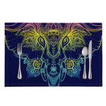 Rainbow Indian Elephant Print Placemat