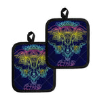 Rainbow Indian Elephant Print Pot Holders