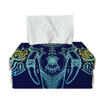 Rainbow Indian Elephant Print Rectangle Tissue Box Cover