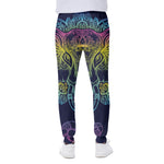 Rainbow Indian Elephant Print Scuba Joggers