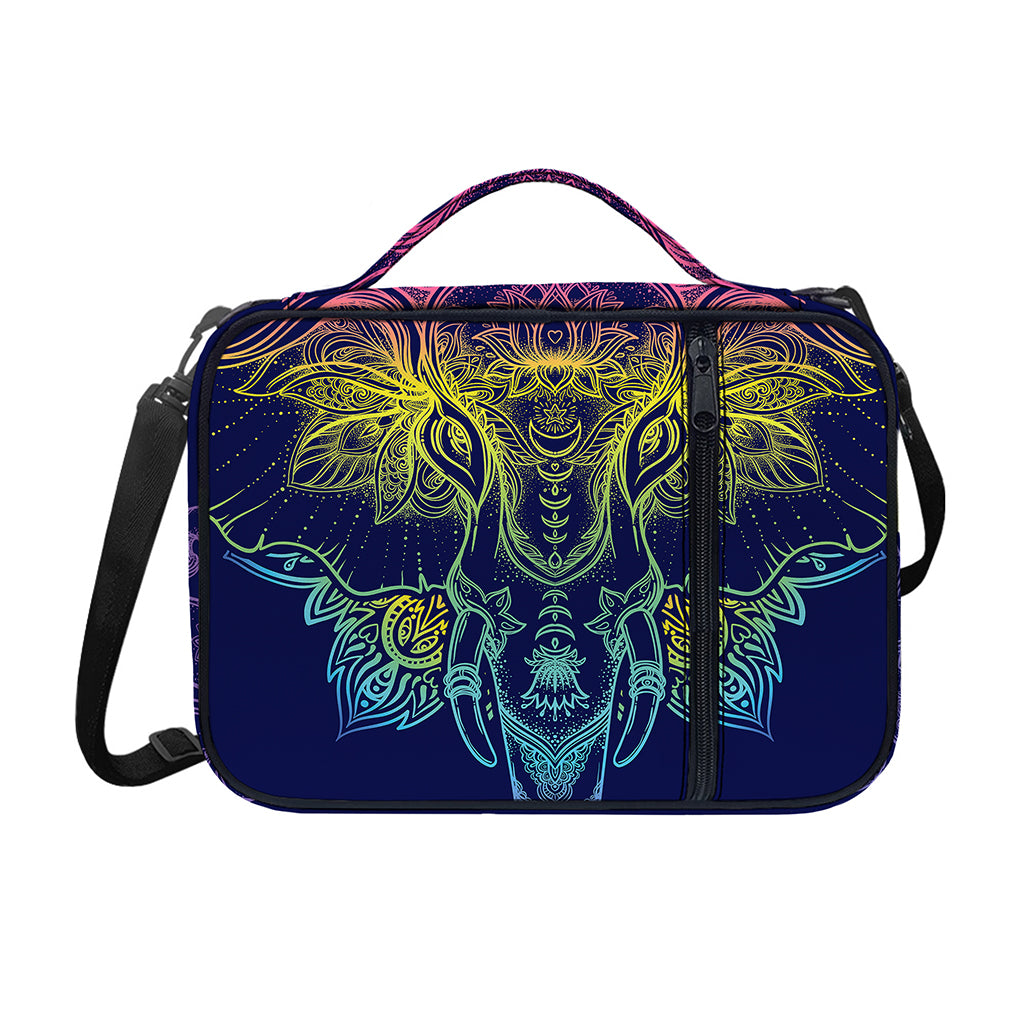 Rainbow Indian Elephant Print Shoulder Strap Bible Bag