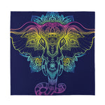 Rainbow Indian Elephant Print Silk Bandana