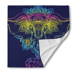 Rainbow Indian Elephant Print Silk Bandana