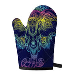Rainbow Indian Elephant Print Single Oven Mitt