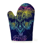 Rainbow Indian Elephant Print Single Oven Mitt