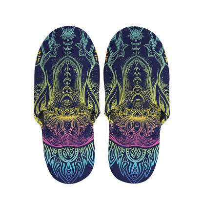 Rainbow Indian Elephant Print Slippers