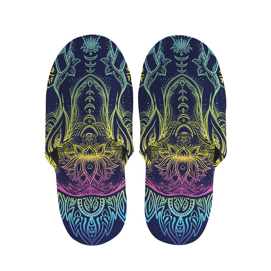 Rainbow Indian Elephant Print Slippers