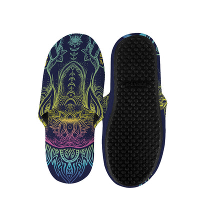 Rainbow Indian Elephant Print Slippers