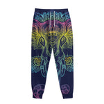 Rainbow Indian Elephant Print Sweatpants
