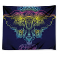 Rainbow Indian Elephant Print Tapestry