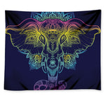 Rainbow Indian Elephant Print Tapestry