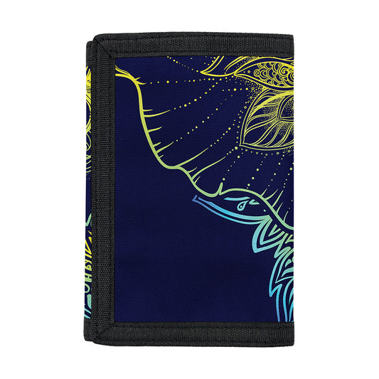 Rainbow Indian Elephant Print Trifold Wallet
