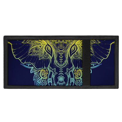 Rainbow Indian Elephant Print Trifold Wallet