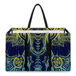 Rainbow Indian Elephant Print Utility Tote Bag