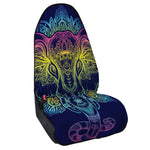 Rainbow Indian Elephant Print Waterproof Car Seat Cover