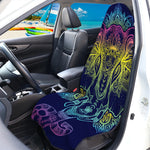 Rainbow Indian Elephant Print Waterproof Car Seat Cover