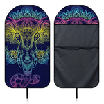 Rainbow Indian Elephant Print Waterproof Car Seat Cover