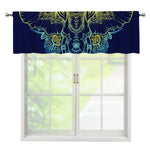 Rainbow Indian Elephant Print Window Valance