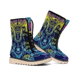 Rainbow Indian Elephant Print Winter Boots