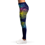 Rainbow Indian Elephant Print Women's Leggings