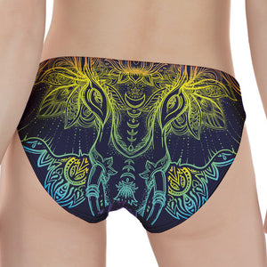 Rainbow Indian Elephant Print Women's Panties