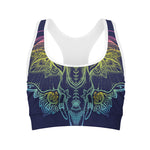 Rainbow Indian Elephant Print Women's Sports Bra