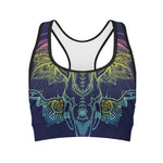 Rainbow Indian Elephant Print Women's Sports Bra