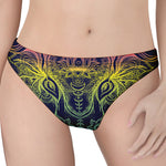 Rainbow Indian Elephant Print Women's Thong