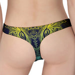 Rainbow Indian Elephant Print Women's Thong