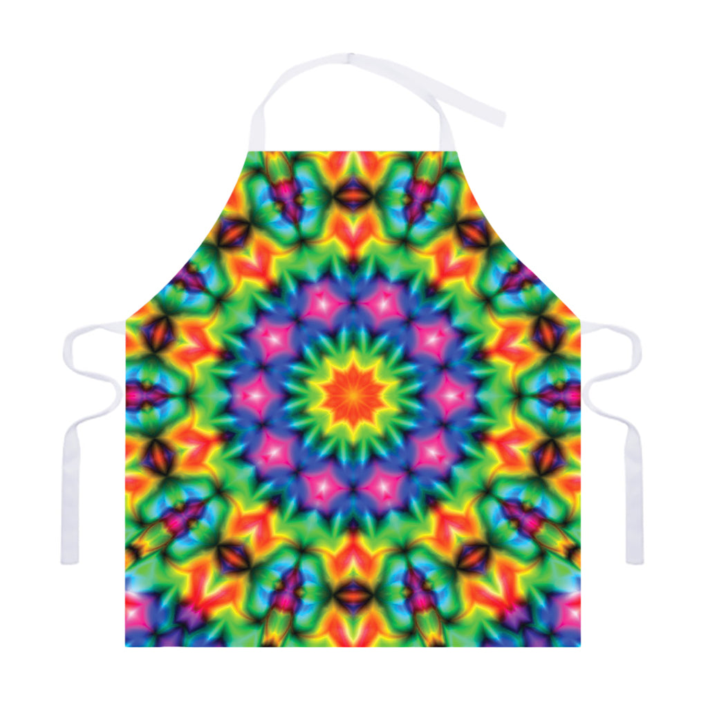 Rainbow Kaleidoscope Print Adjustable Apron