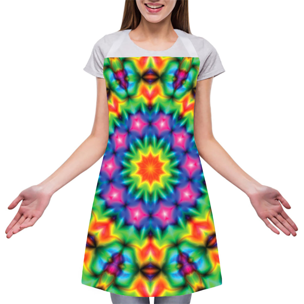 Rainbow Kaleidoscope Print Adjustable Apron