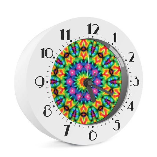 Rainbow Kaleidoscope Print Alarm Clock