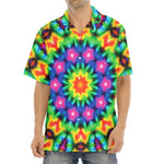 Rainbow Kaleidoscope Print Aloha Shirt