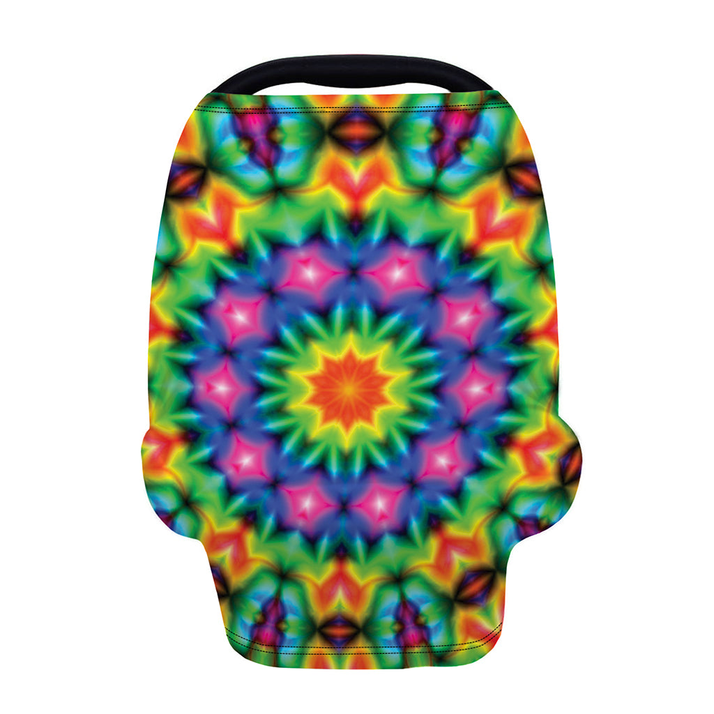 Rainbow Kaleidoscope Print Baby Seat Cover
