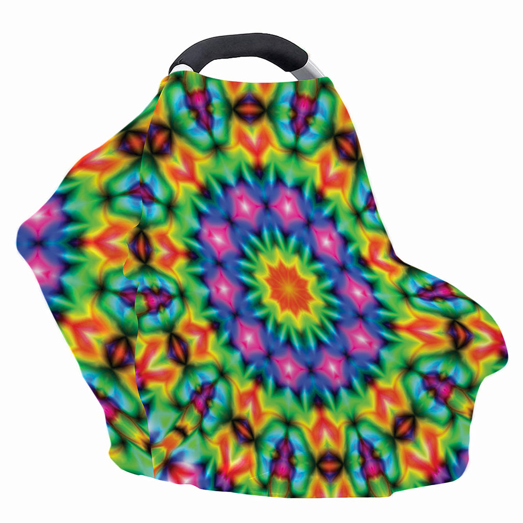 Rainbow Kaleidoscope Print Baby Seat Cover